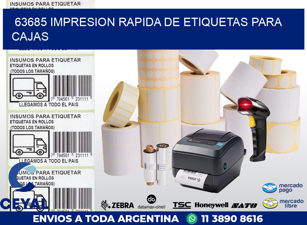 63685 IMPRESION RAPIDA DE ETIQUETAS PARA CAJAS