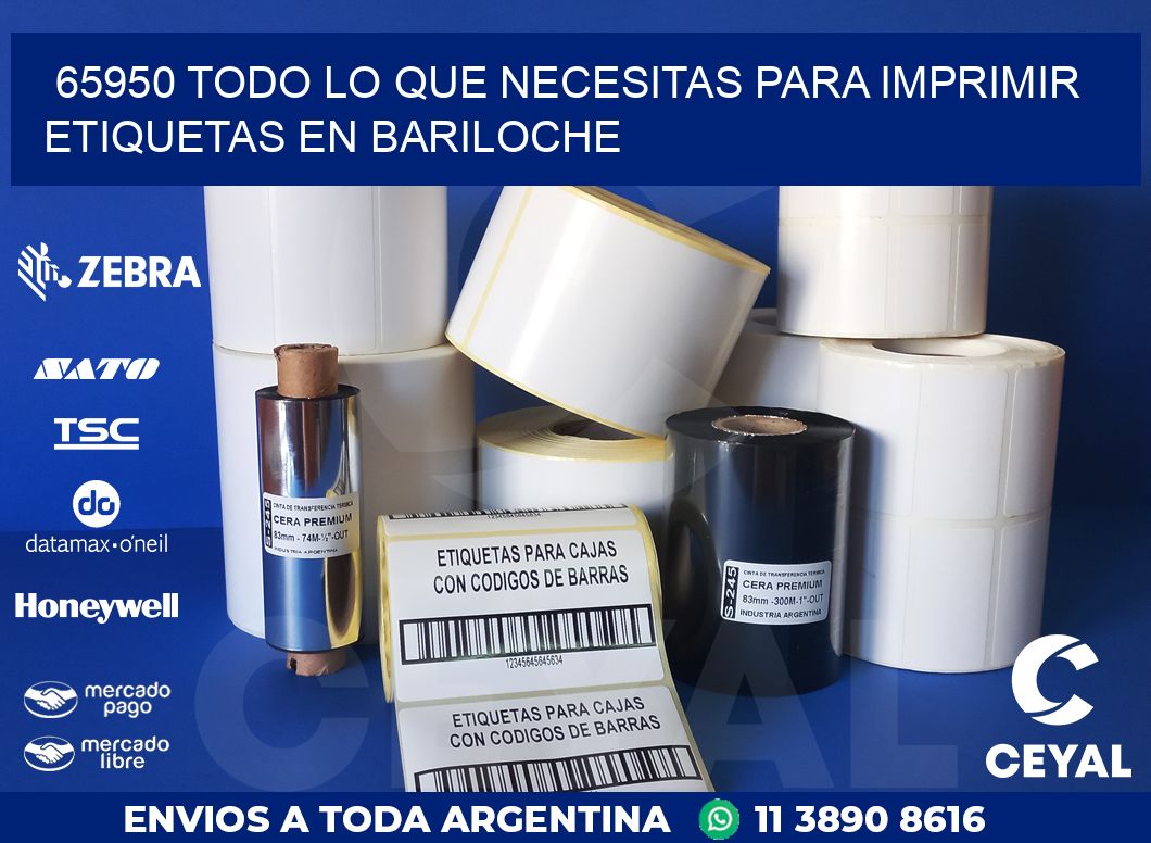 65950 TODO LO QUE NECESITAS PARA IMPRIMIR ETIQUETAS EN BARILOCHE