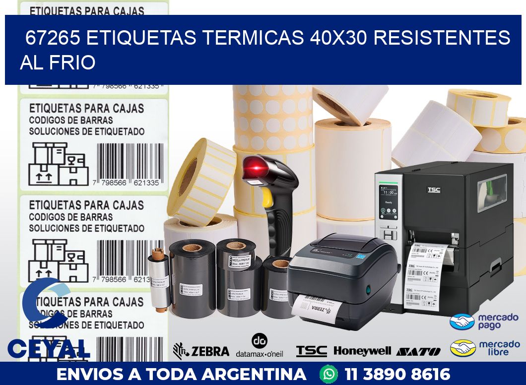 67265 ETIQUETAS TERMICAS 40X30 RESISTENTES AL FRIO