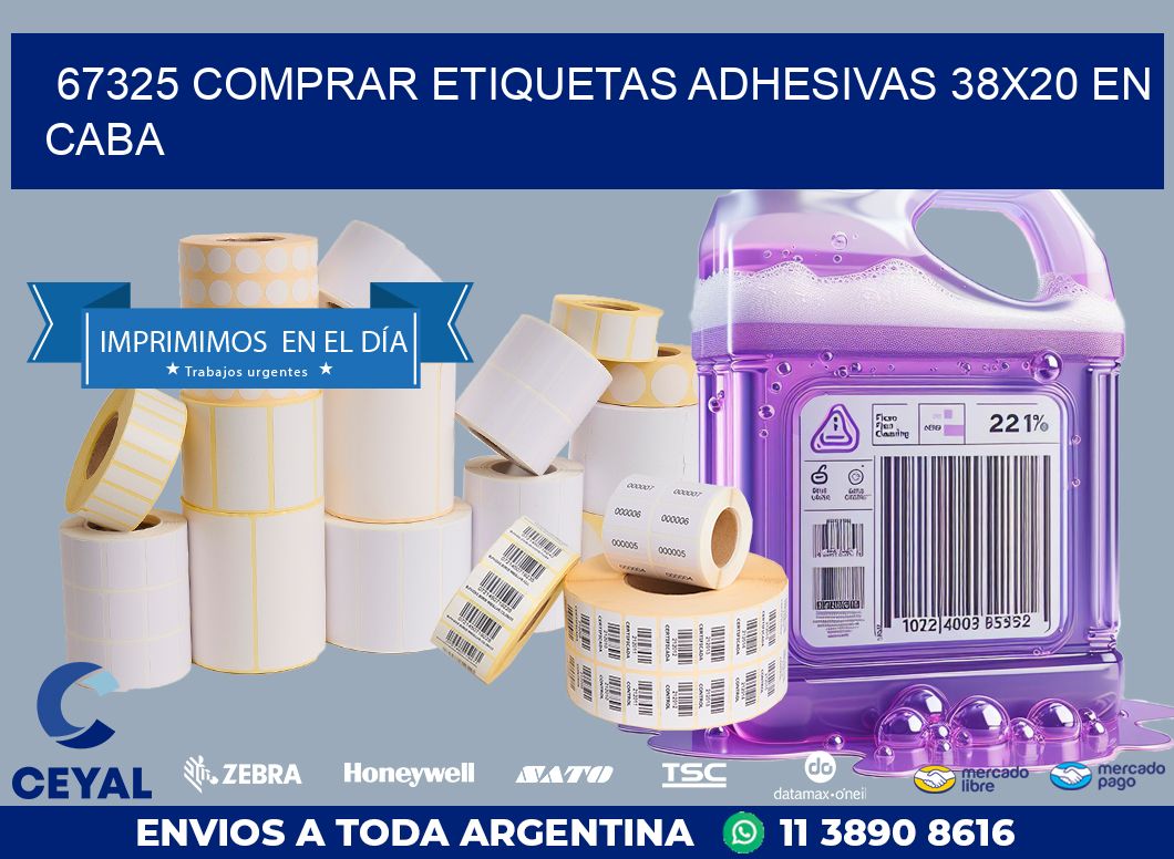 67325 COMPRAR ETIQUETAS ADHESIVAS 38X20 EN CABA
