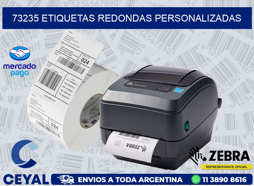 73235 ETIQUETAS REDONDAS PERSONALIZADAS