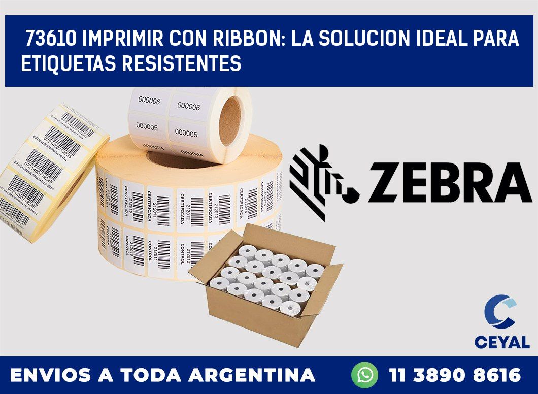 73610 IMPRIMIR CON RIBBON: LA SOLUCION IDEAL PARA ETIQUETAS RESISTENTES