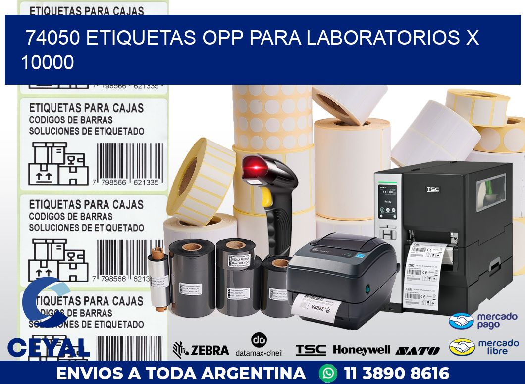 74050 ETIQUETAS OPP PARA LABORATORIOS X 10000