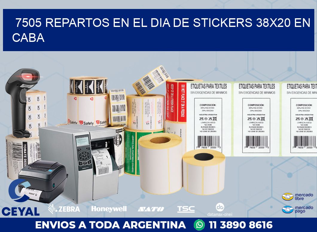 7505 REPARTOS EN EL DIA DE STICKERS 38X20 EN CABA