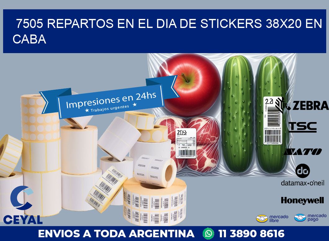 7505 REPARTOS EN EL DIA DE STICKERS 38X20 EN CABA