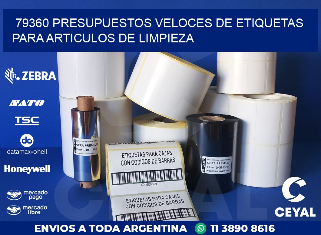 79360 PRESUPUESTOS VELOCES DE ETIQUETAS PARA ARTICULOS DE LIMPIEZA