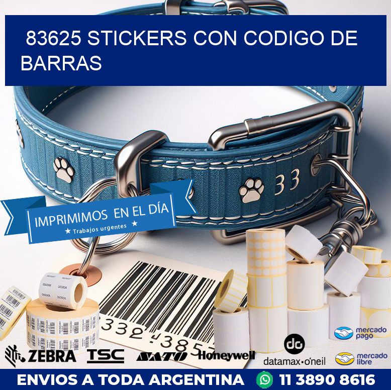 83625 STICKERS CON CODIGO DE BARRAS