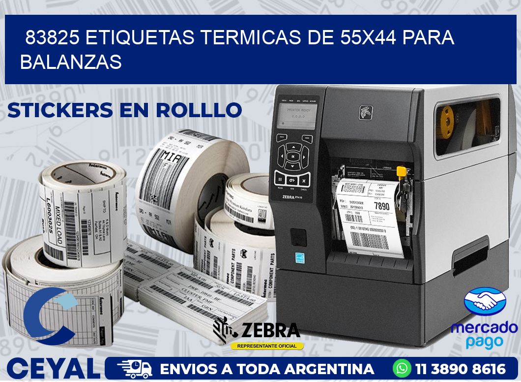 83825 ETIQUETAS TERMICAS DE 55X44 PARA BALANZAS