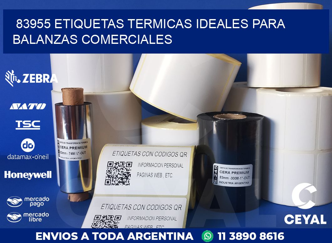 83955 ETIQUETAS TERMICAS IDEALES PARA BALANZAS COMERCIALES