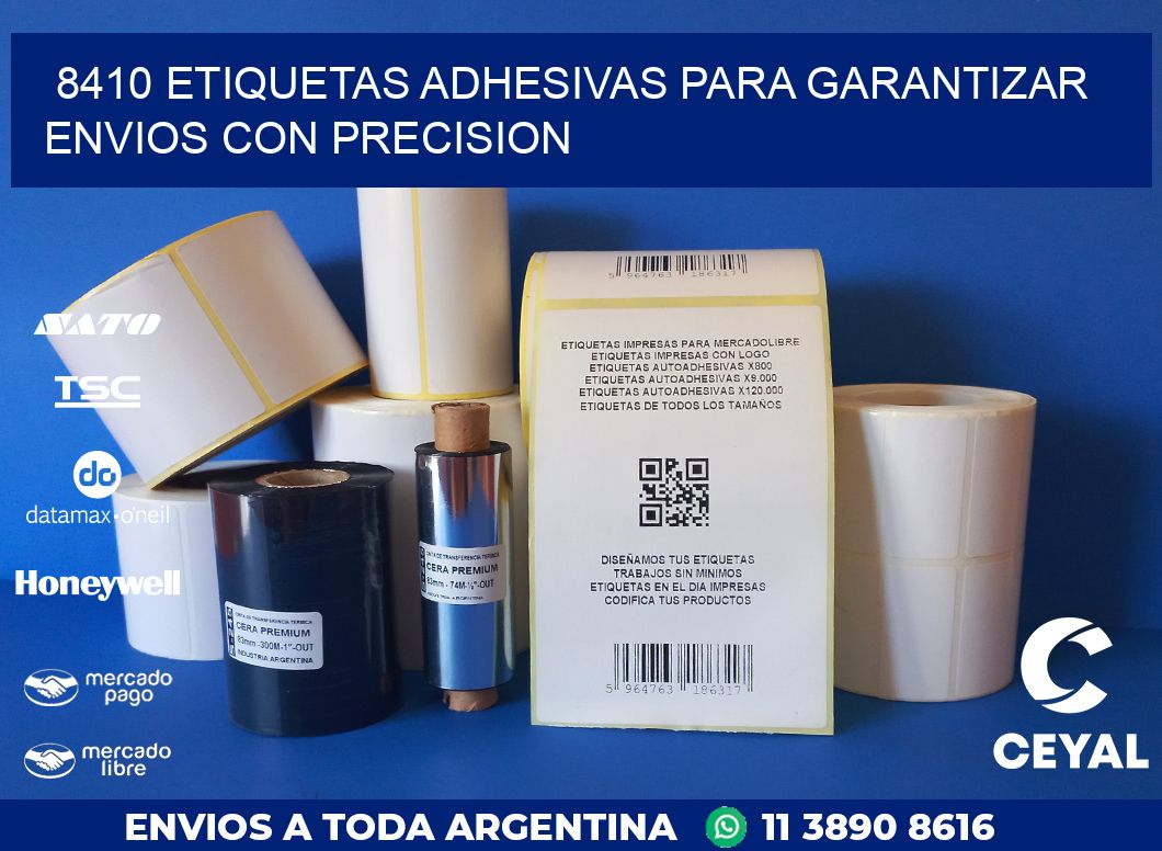 8410 ETIQUETAS ADHESIVAS PARA GARANTIZAR ENVIOS CON PRECISION