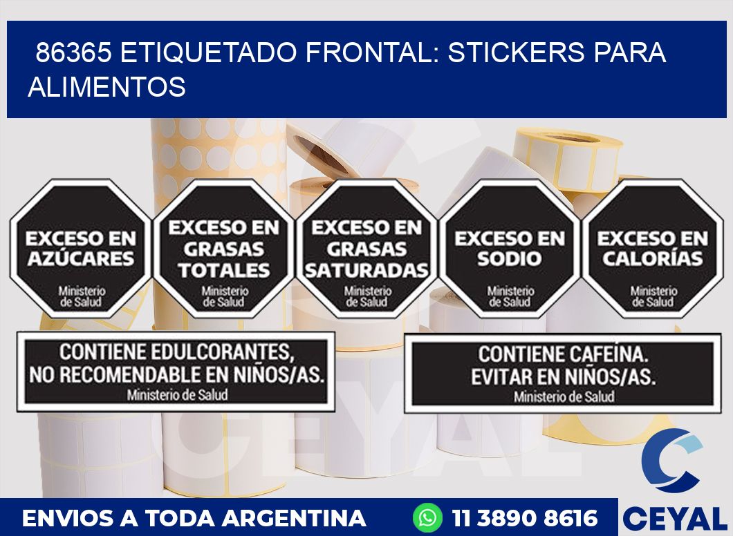 86365 ETIQUETADO FRONTAL: STICKERS PARA ALIMENTOS