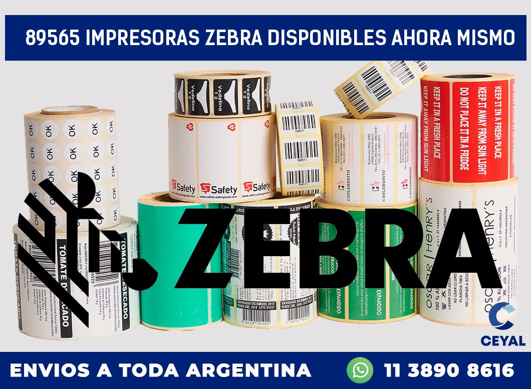 89565 IMPRESORAS ZEBRA DISPONIBLES AHORA MISMO