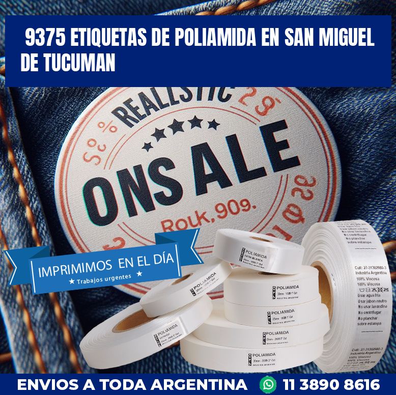 9375 ETIQUETAS DE POLIAMIDA EN SAN MIGUEL DE TUCUMAN