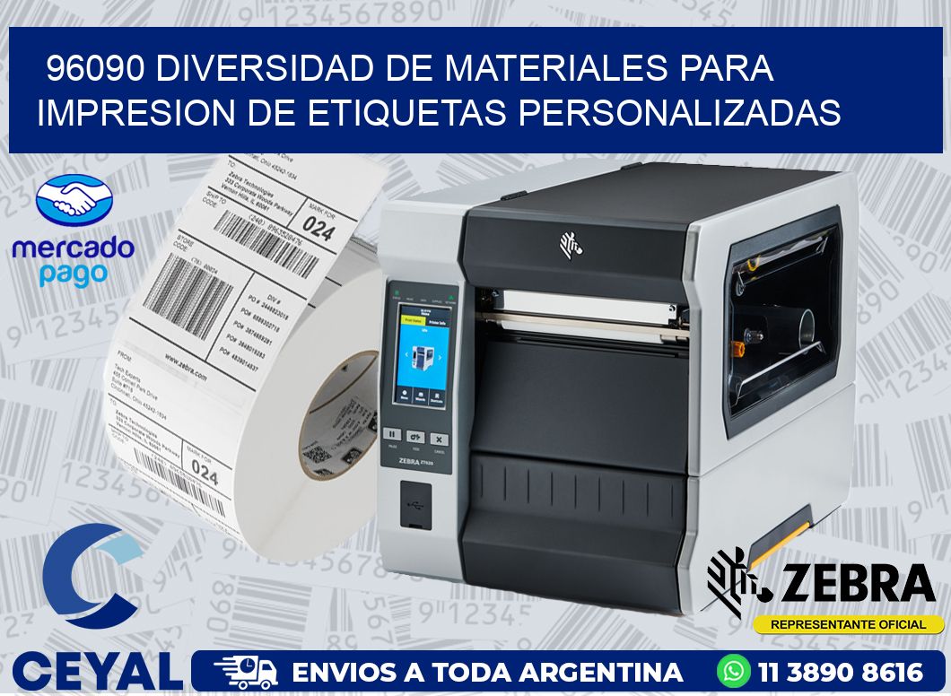 96090 DIVERSIDAD DE MATERIALES PARA IMPRESION DE ETIQUETAS PERSONALIZADAS