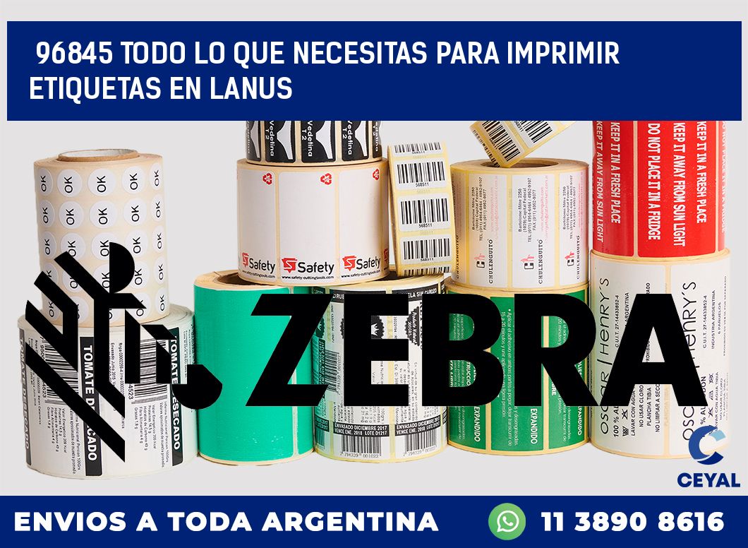 96845 TODO LO QUE NECESITAS PARA IMPRIMIR ETIQUETAS EN LANUS