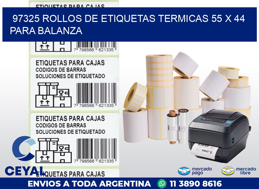 97325 ROLLOS DE ETIQUETAS TERMICAS 55 X 44 PARA BALANZA