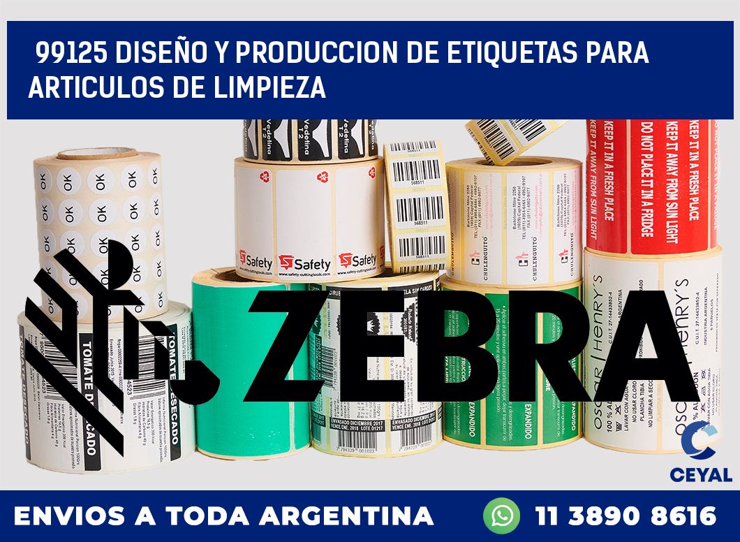 99125 DISEÑO Y PRODUCCION DE ETIQUETAS PARA ARTICULOS DE LIMPIEZA