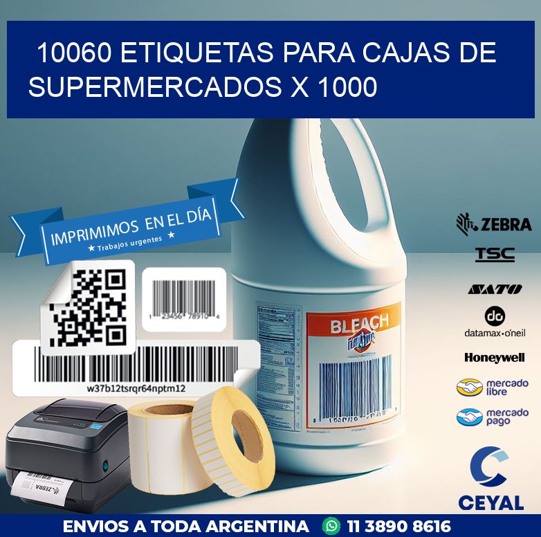 10060 ETIQUETAS PARA CAJAS DE SUPERMERCADOS X 1000