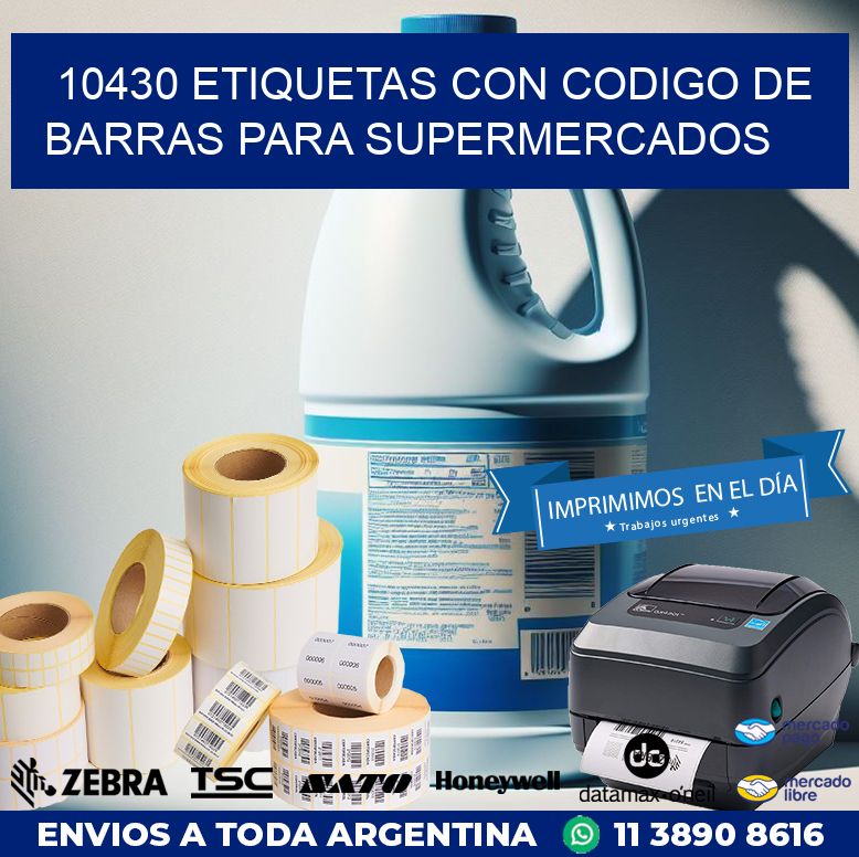 10430 ETIQUETAS CON CODIGO DE BARRAS PARA SUPERMERCADOS