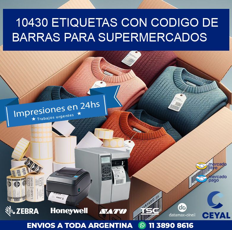 10430 ETIQUETAS CON CODIGO DE BARRAS PARA SUPERMERCADOS