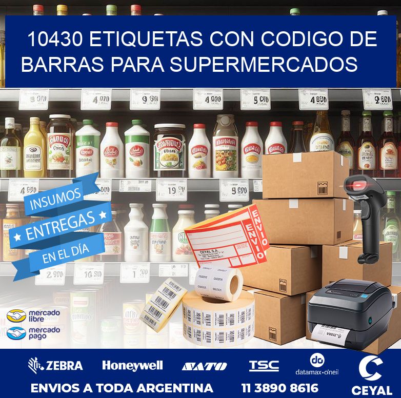 10430 ETIQUETAS CON CODIGO DE BARRAS PARA SUPERMERCADOS