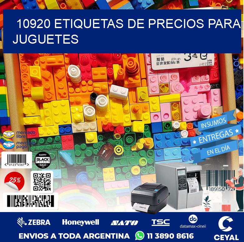 10920 ETIQUETAS DE PRECIOS PARA JUGUETES
