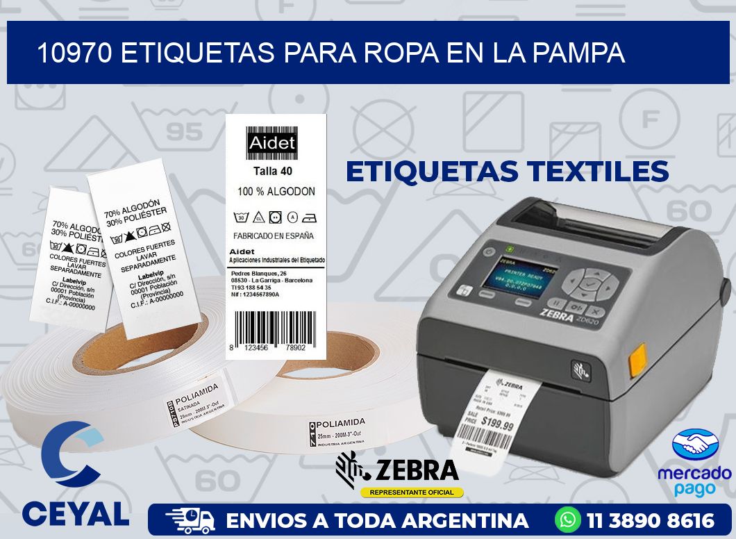 10970 ETIQUETAS PARA ROPA EN LA PAMPA