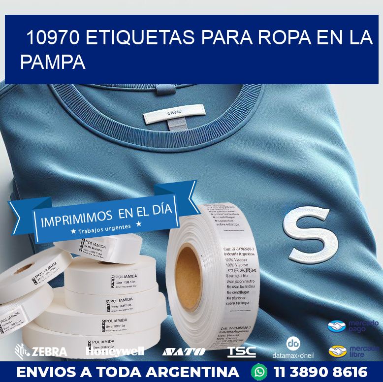 10970 ETIQUETAS PARA ROPA EN LA PAMPA