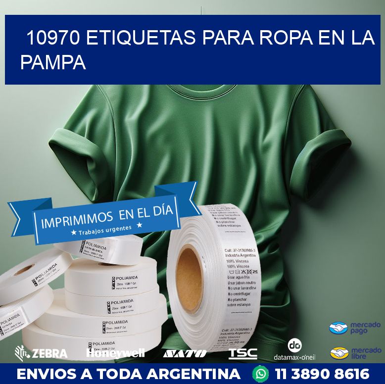10970 ETIQUETAS PARA ROPA EN LA PAMPA