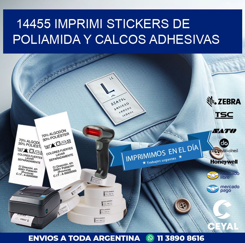 14455 IMPRIMI STICKERS DE POLIAMIDA Y CALCOS ADHESIVAS