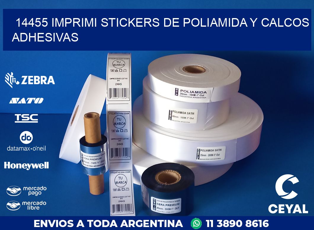 14455 IMPRIMI STICKERS DE POLIAMIDA Y CALCOS ADHESIVAS