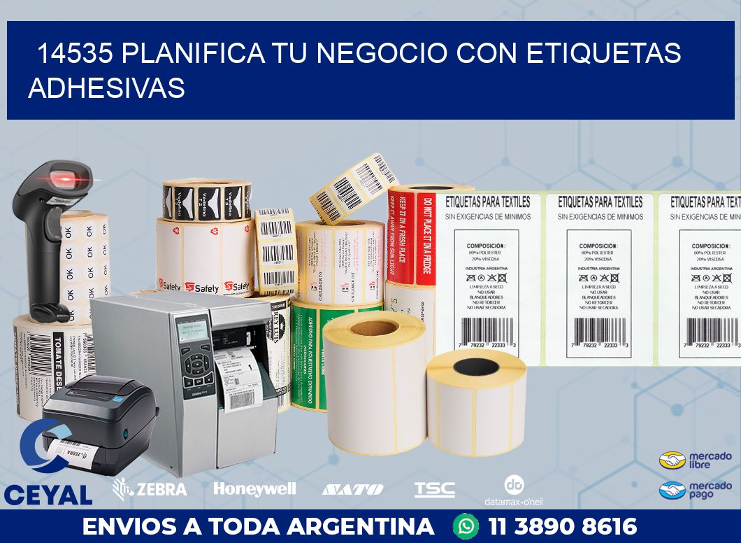 14535 PLANIFICA TU NEGOCIO CON ETIQUETAS ADHESIVAS