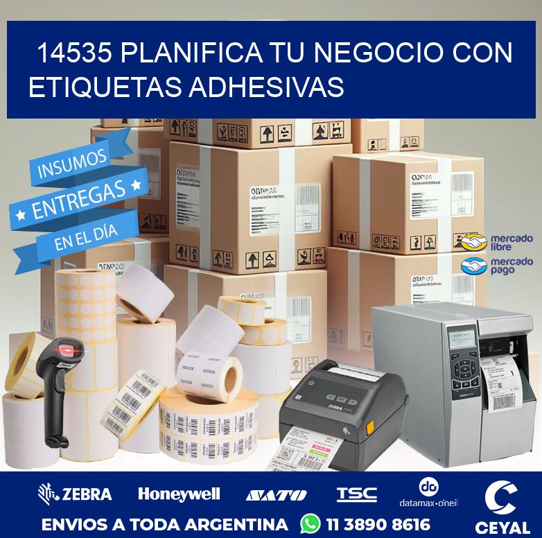 14535 PLANIFICA TU NEGOCIO CON ETIQUETAS ADHESIVAS