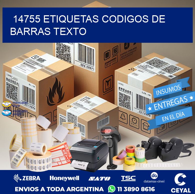 14755 ETIQUETAS CODIGOS DE BARRAS TEXTO