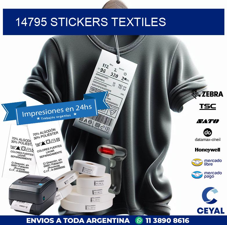 14795 STICKERS TEXTILES