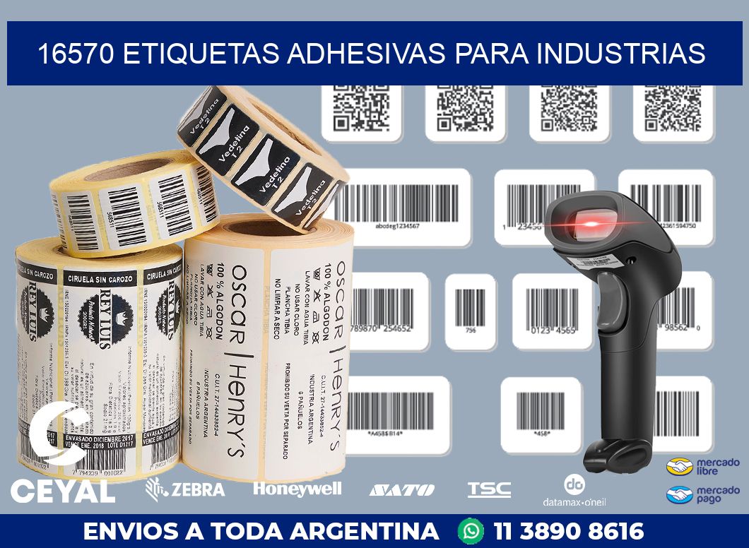 16570 ETIQUETAS ADHESIVAS PARA INDUSTRIAS