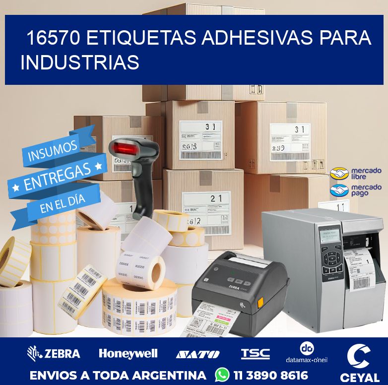 16570 ETIQUETAS ADHESIVAS PARA INDUSTRIAS