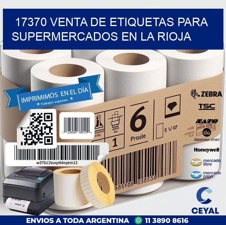 17370 VENTA DE ETIQUETAS PARA SUPERMERCADOS EN LA RIOJA