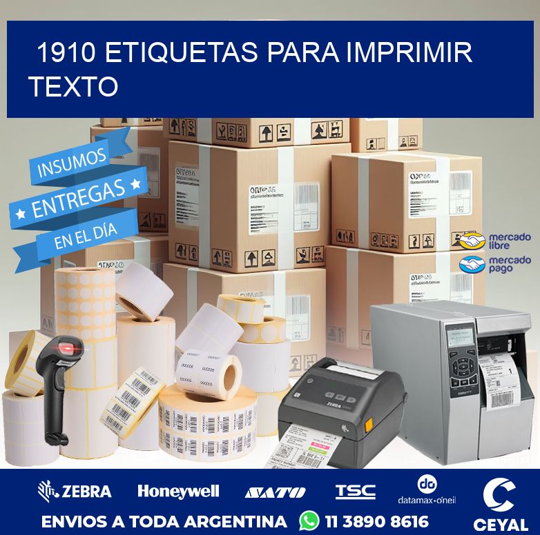 1910 ETIQUETAS PARA IMPRIMIR TEXTO