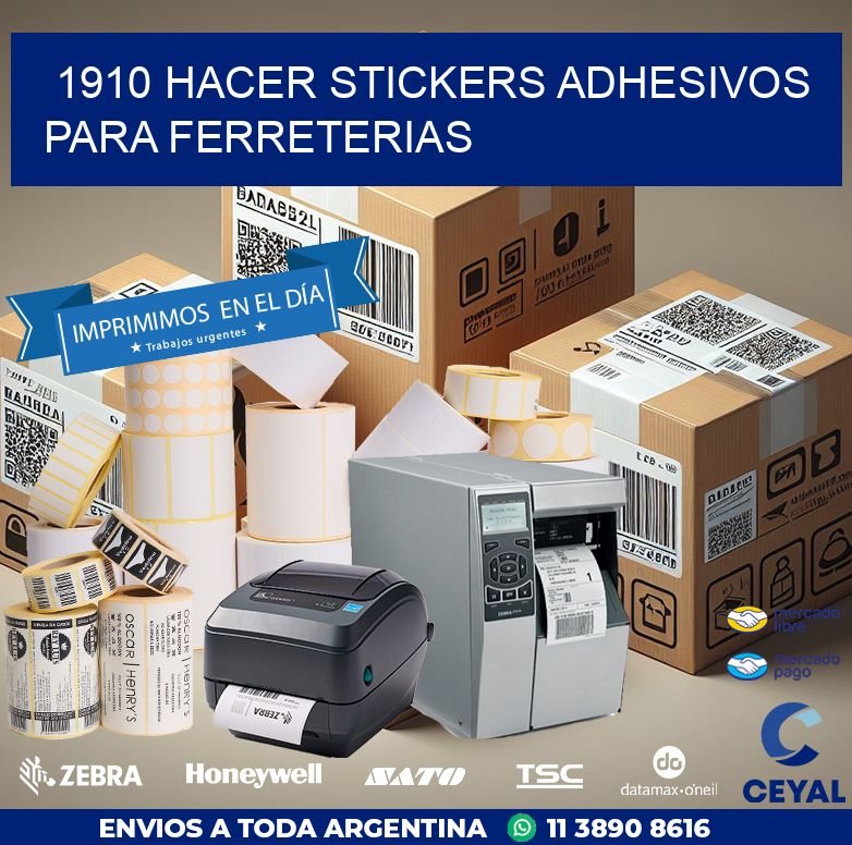 1910 HACER STICKERS ADHESIVOS PARA FERRETERIAS