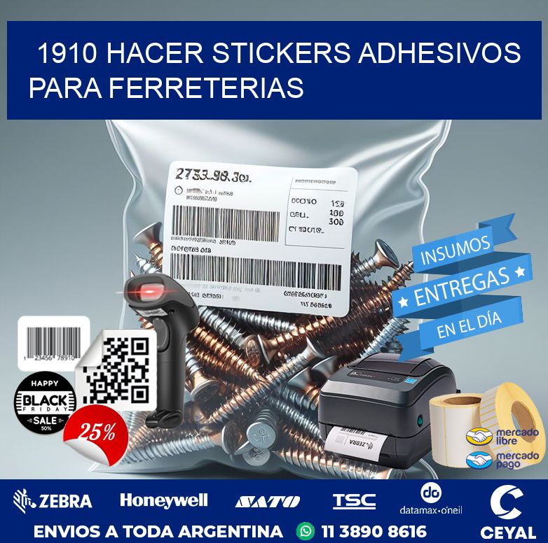 1910 HACER STICKERS ADHESIVOS PARA FERRETERIAS