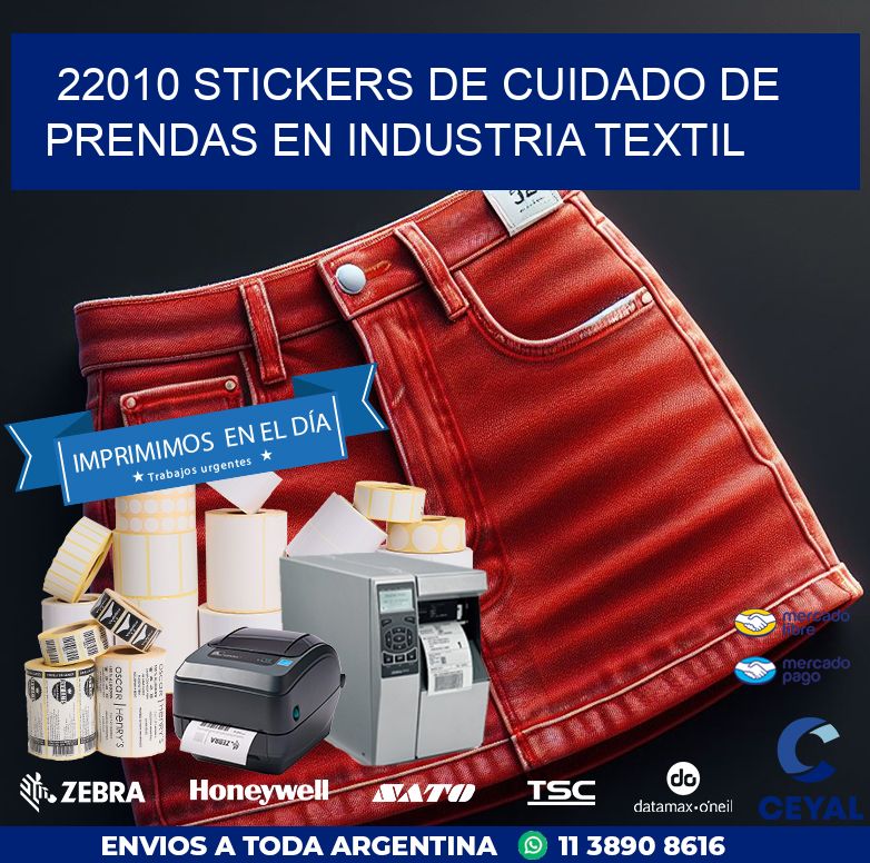 22010 STICKERS DE CUIDADO DE PRENDAS EN INDUSTRIA TEXTIL