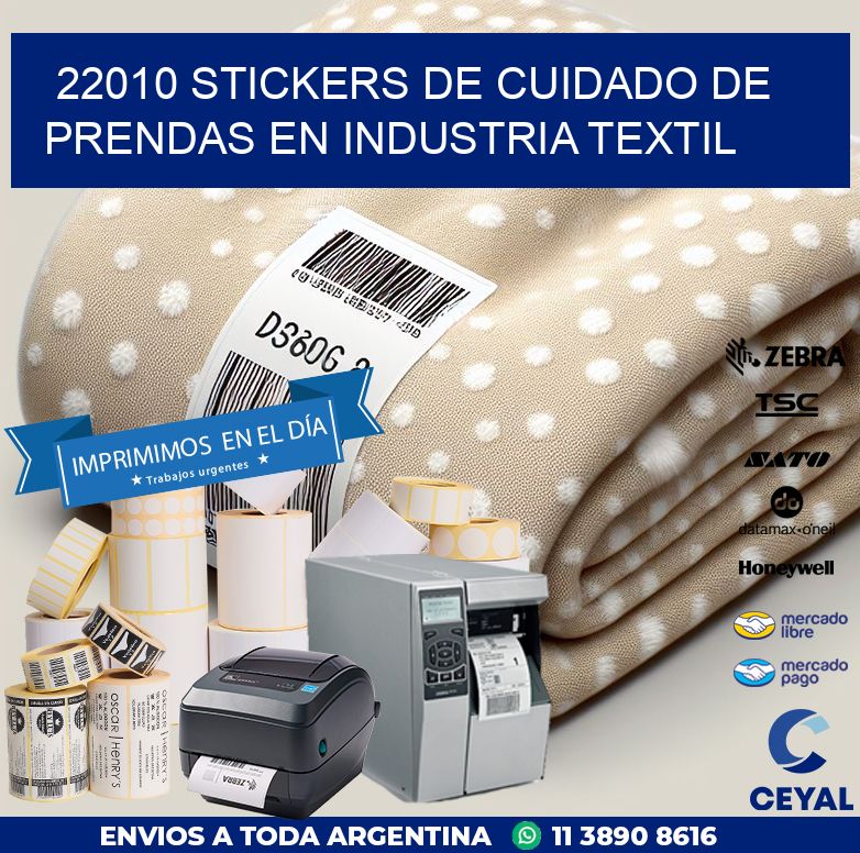 22010 STICKERS DE CUIDADO DE PRENDAS EN INDUSTRIA TEXTIL