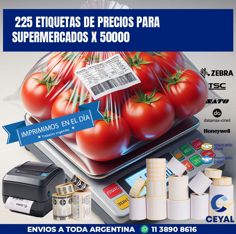 225 ETIQUETAS DE PRECIOS PARA SUPERMERCADOS X 50000