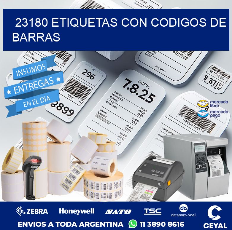 23180 ETIQUETAS CON CODIGOS DE BARRAS