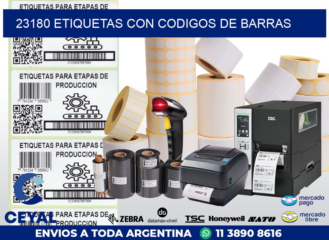 23180 ETIQUETAS CON CODIGOS DE BARRAS