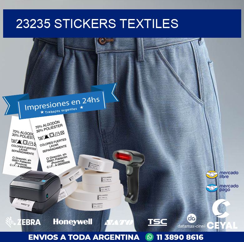 23235 STICKERS TEXTILES