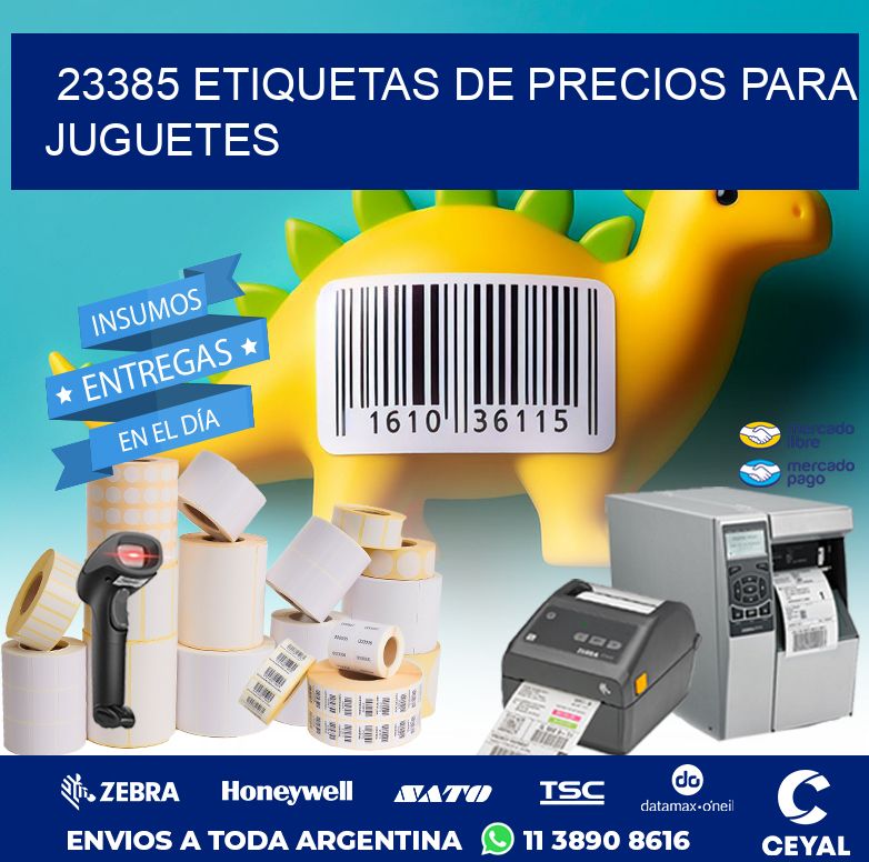 23385 ETIQUETAS DE PRECIOS PARA JUGUETES