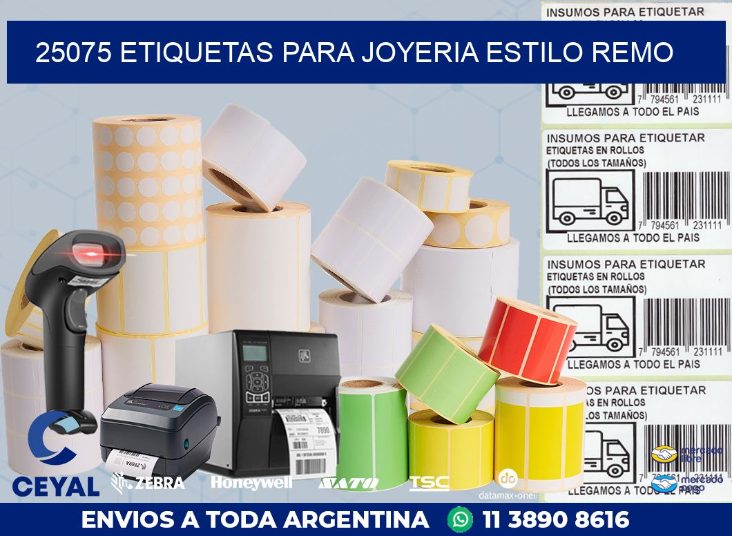 25075 ETIQUETAS PARA JOYERIA ESTILO REMO