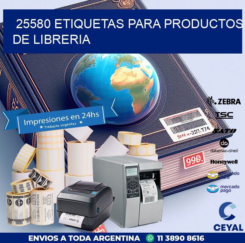 25580 ETIQUETAS PARA PRODUCTOS DE LIBRERIA